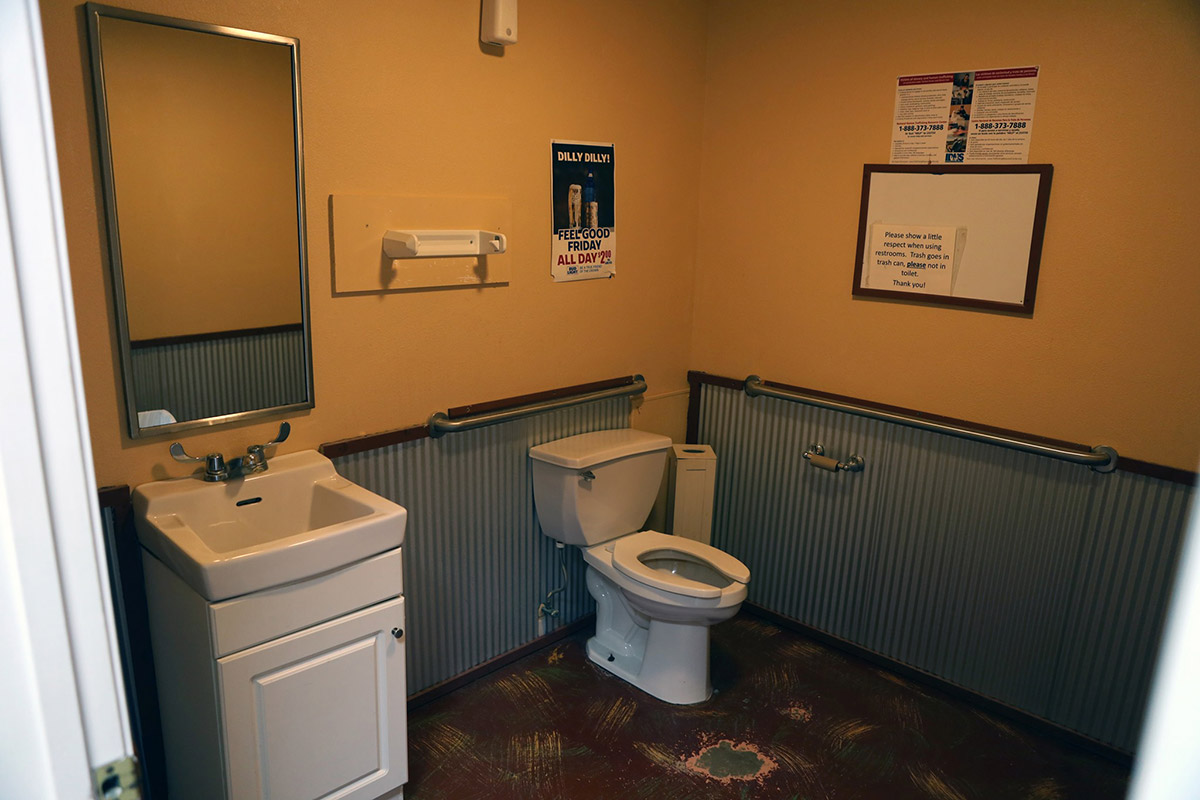 view of bathroom 1 in the convenient store / restaurant / gas station / bar with acreage in Pocahontas Illinois